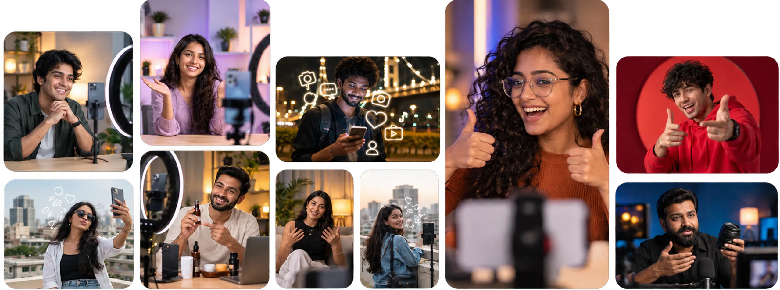 Creator photographing content for an influencer campaign