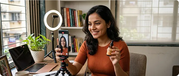 Nano influencer recording content